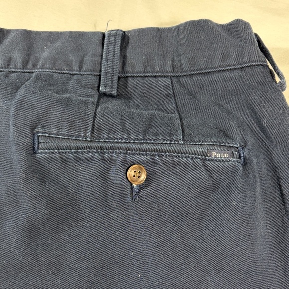Polo Ralph Lauren mens navy blue rugged flat front 6" chino shorts - size 42 - Picture 5 of 12